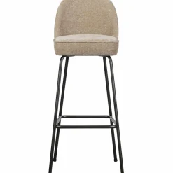 Woood Vogue barstoel 80cm 3d chenille zand