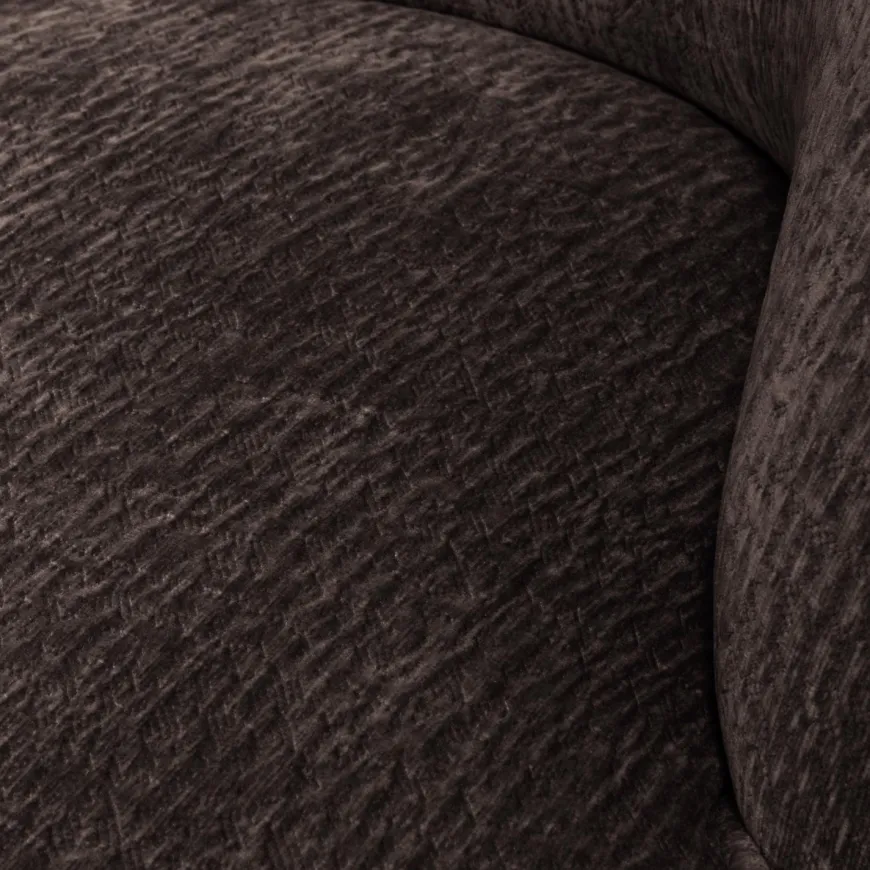 Woood Vogue fauteuil 3d chenille donkerbruin