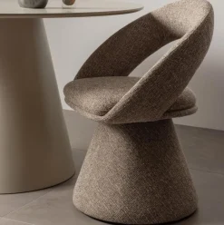 Woood Winter draaibare eetkamerstoel naturel melange