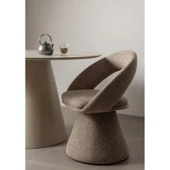 Woood Winter draaibare eetkamerstoel naturel melange