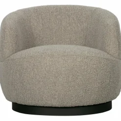 Woood Woolly draaifauteuil bouclé naturel gemeleerd