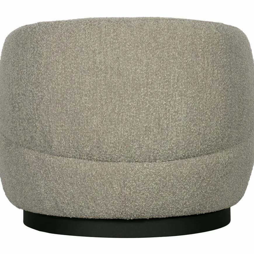 Woood Woolly draaifauteuil bouclé naturel gemeleerd