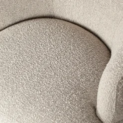 Woood Woolly draaifauteuil bouclé naturel gemeleerd