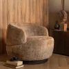 Woood Woolly draaifauteuil chenille zand