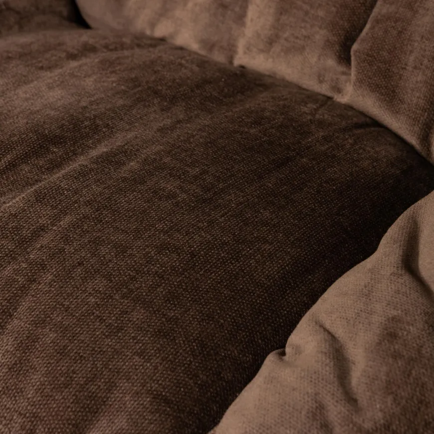 Woood Yaro draaibare fauteuil met hocker espresso