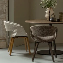 Woood Yossi eetkamerstoel naturel met houten poot naturel