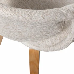 Woood Yossi eetkamerstoel naturel met houten poot naturel