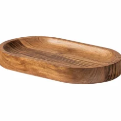 Woood YUKI serveerplank ovaal acacia hout naturel