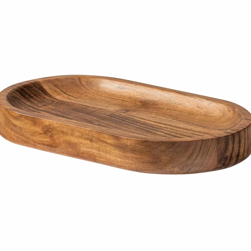 Woood YUKI serveerplank ovaal acacia hout naturel