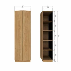 Woood ZUMA hoge kast 67CM eiken transparant [fsc]